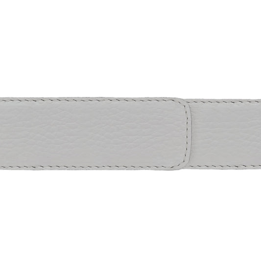Ceinture 30 mm cuir souple blanc boucle Côme mate