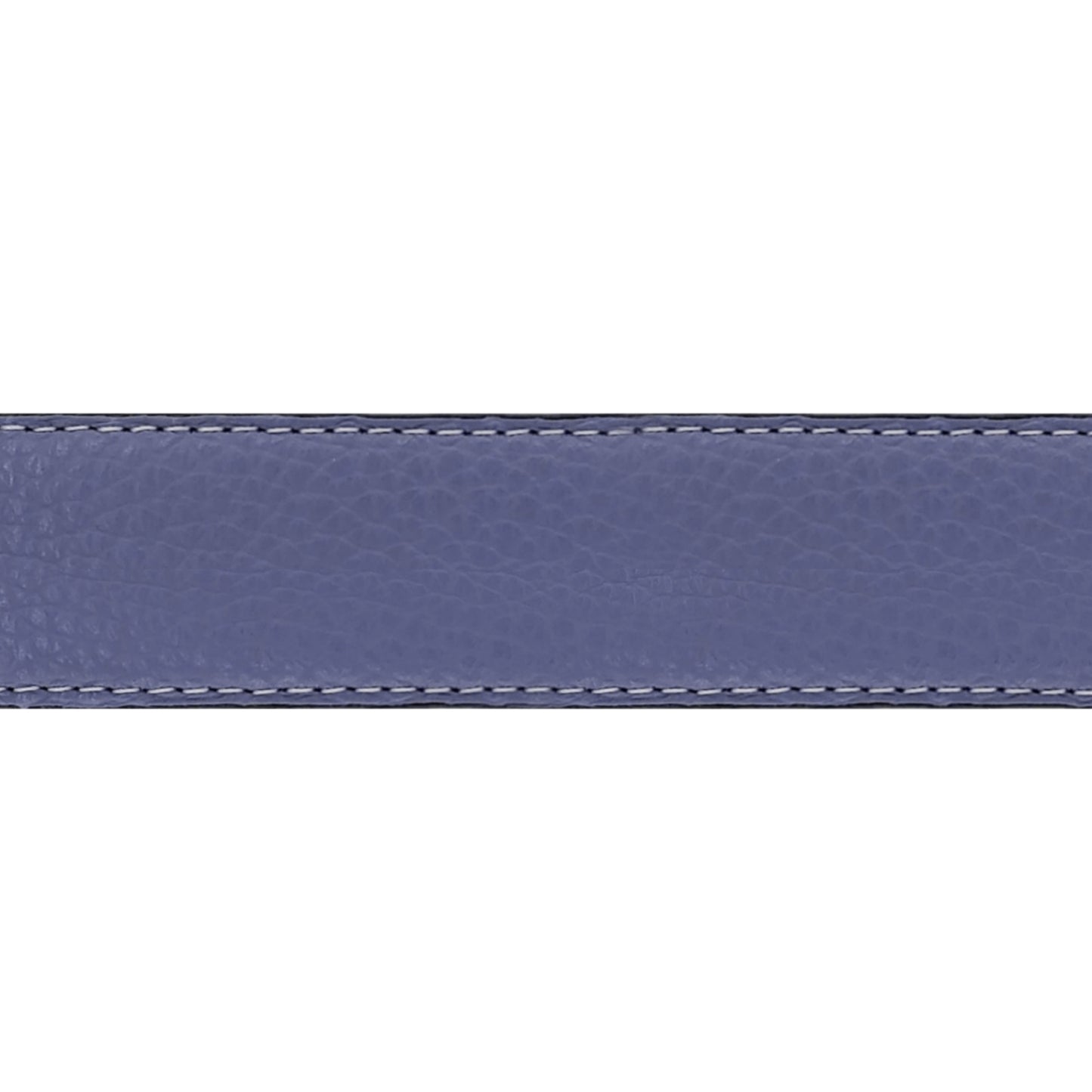 Lanière en cuir souple bleu lavande 30 mm