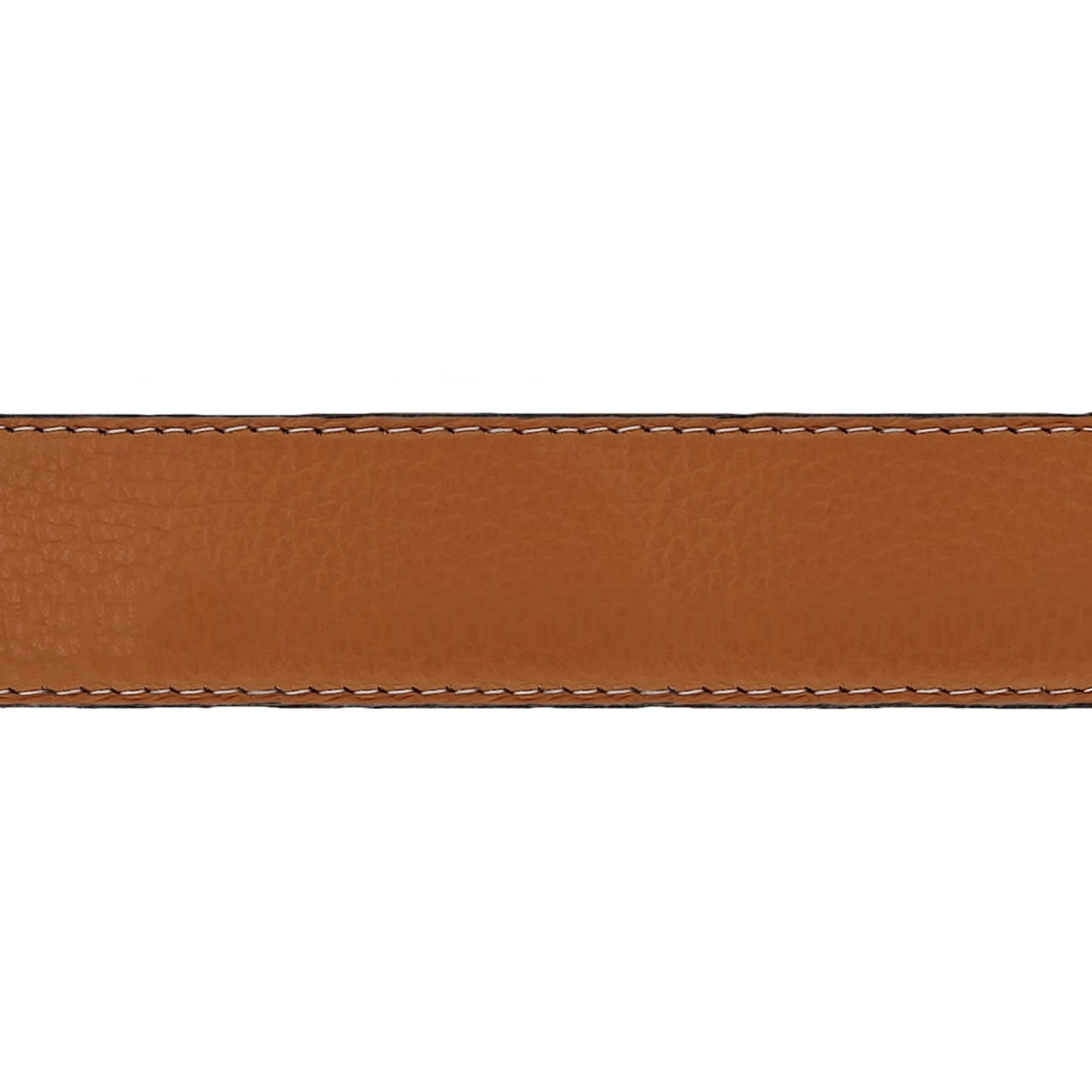 Lanière en cuir souple cognac 30 mm