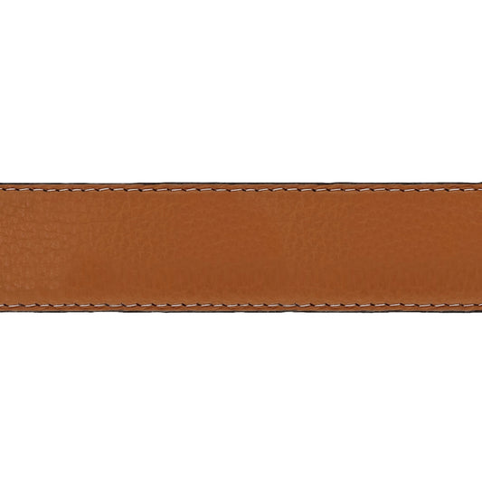 Lanière en cuir souple cognac 30 mm