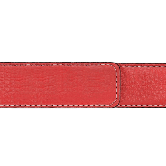 Ceinture 30 mm cuir souple corail boucle Roma or