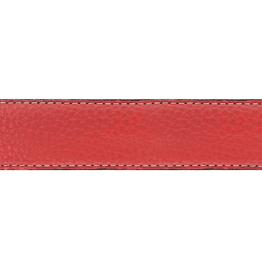 Lanière en cuir souple corail 30 mm