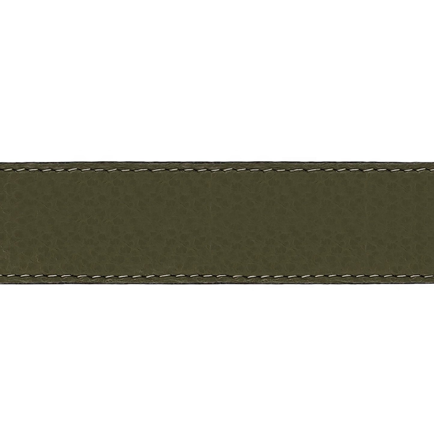 Lanière en cuir souple kaki 30 mm