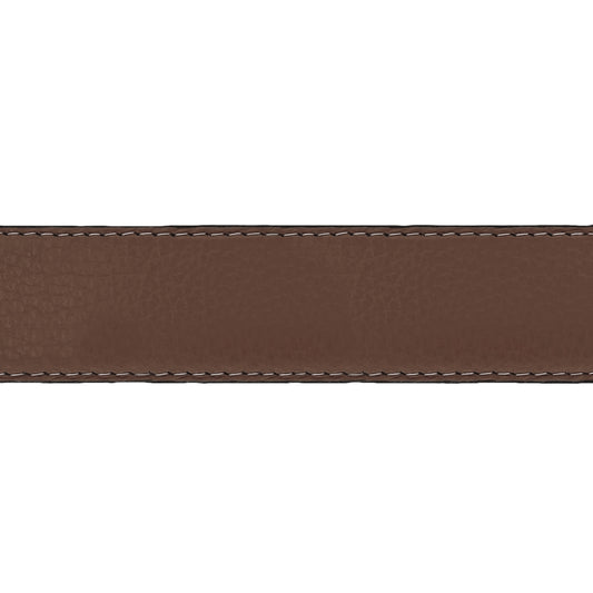 Lanière en cuir souple marron 30 mm