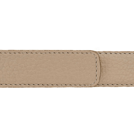 Ceinture 30 mm cuir souple nude boucle Portofino or