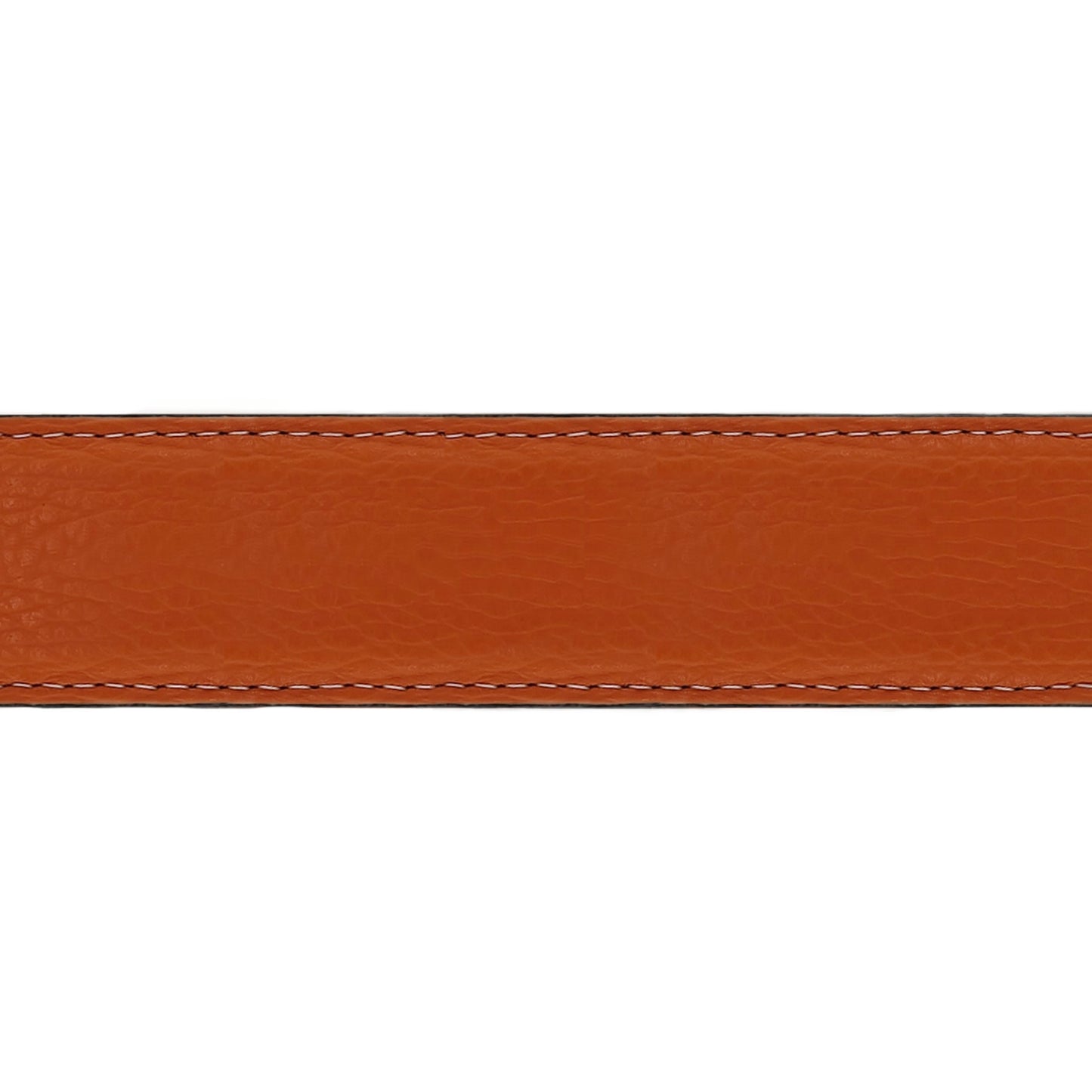Lanière en cuir souple orange 30 mm