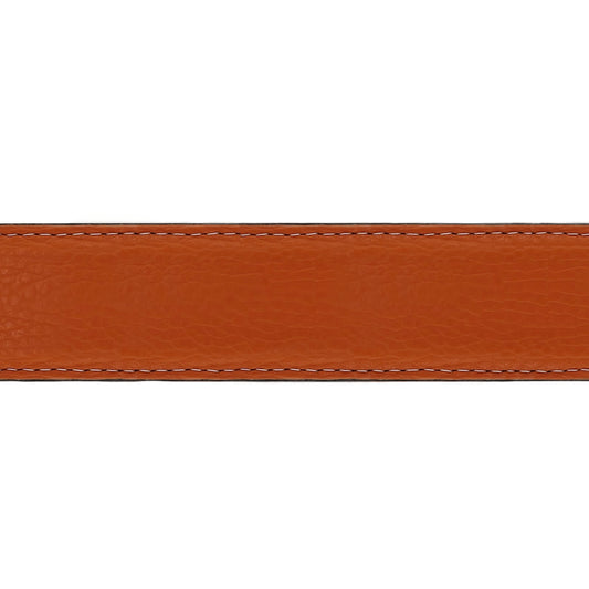Lanière en cuir souple orange 30 mm