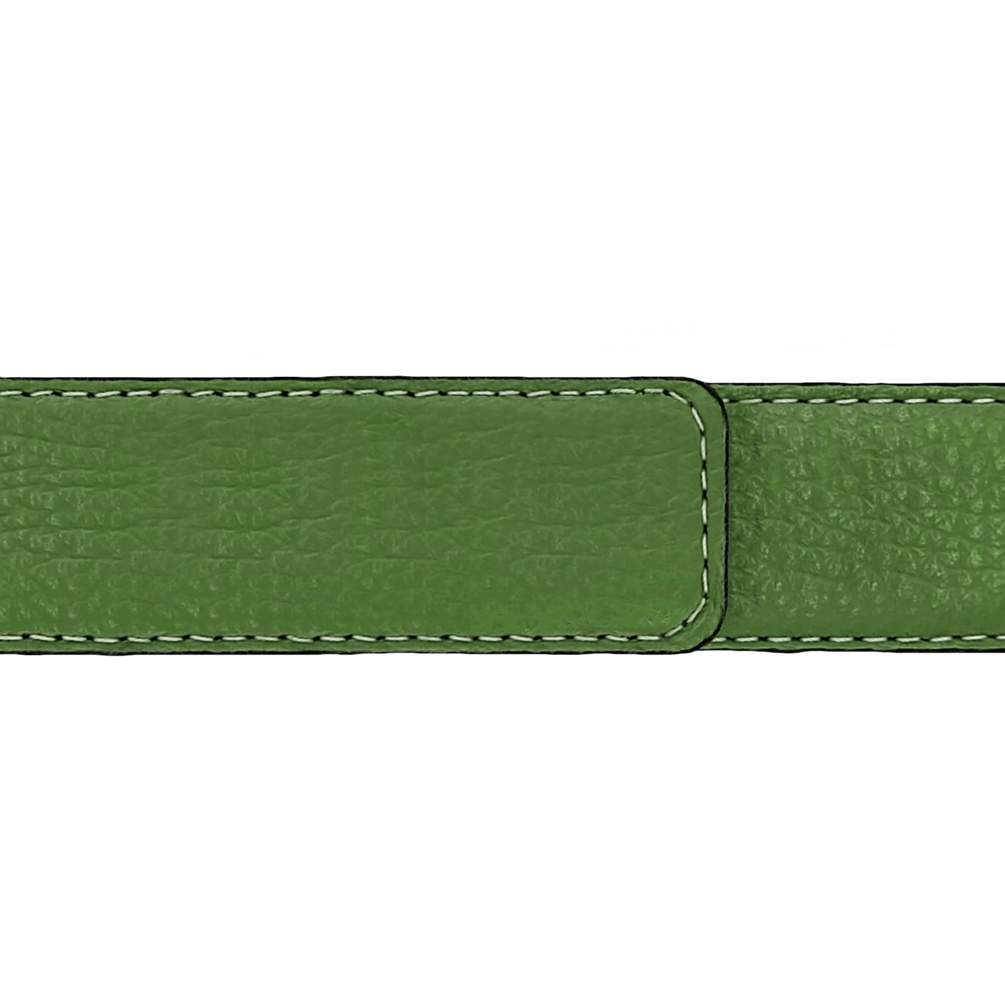 Ceinture 30 mm cuir souple vert olive boucle Portofino or