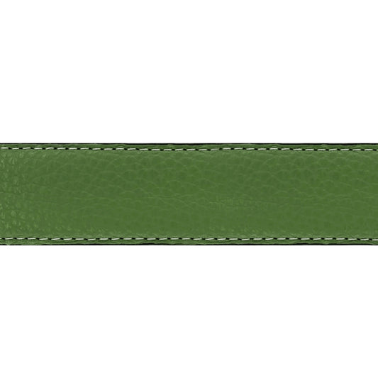 Lanière en cuir souple vert olive 30 mm