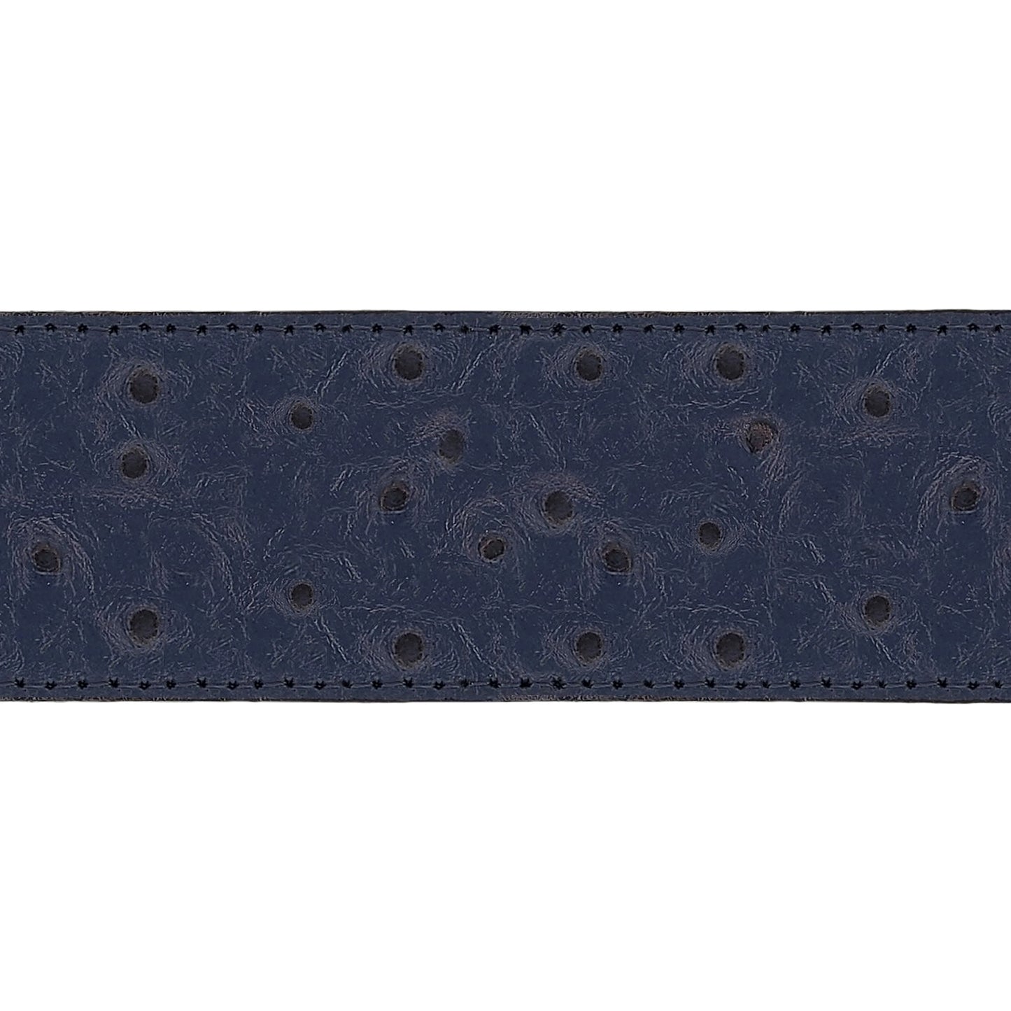 Lanière en cuir façon autruche bleu marine 40 mm