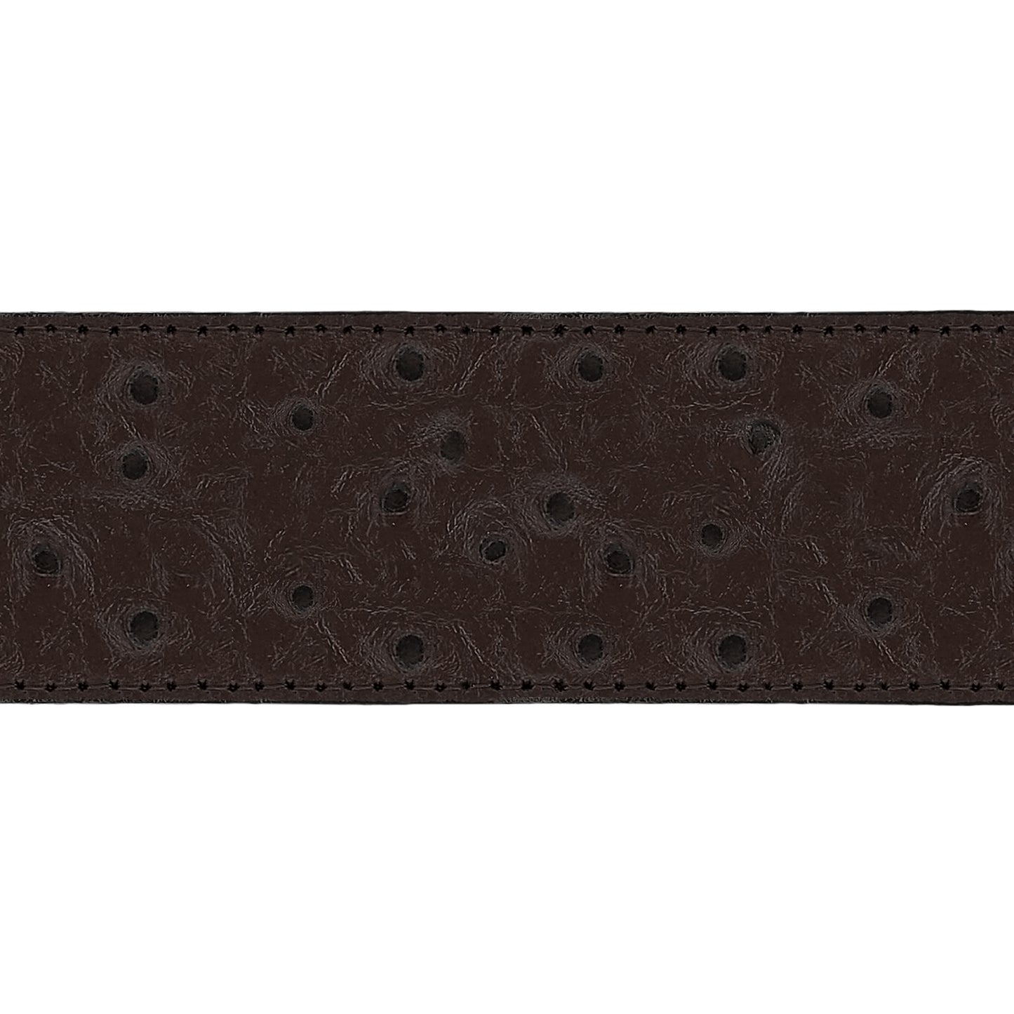 Lanière en cuir façon autruche marron 40 mm