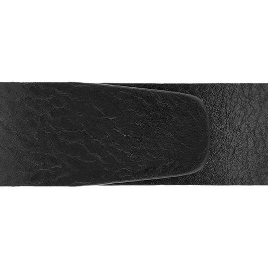 Ceinture 40 mm cuir ceinturon noir boucle Milano argent