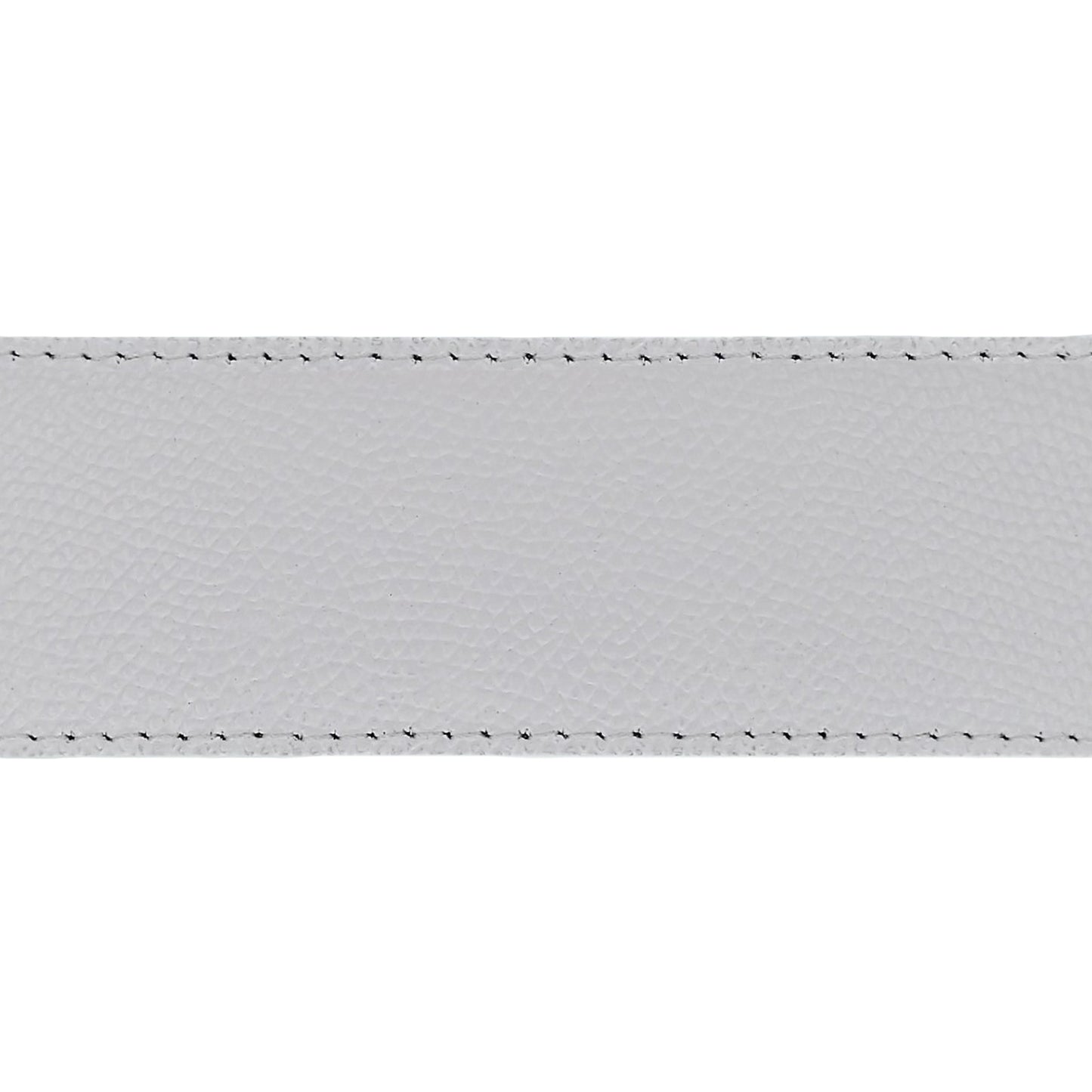 Lanière en cuir grainé blanc 40 mm