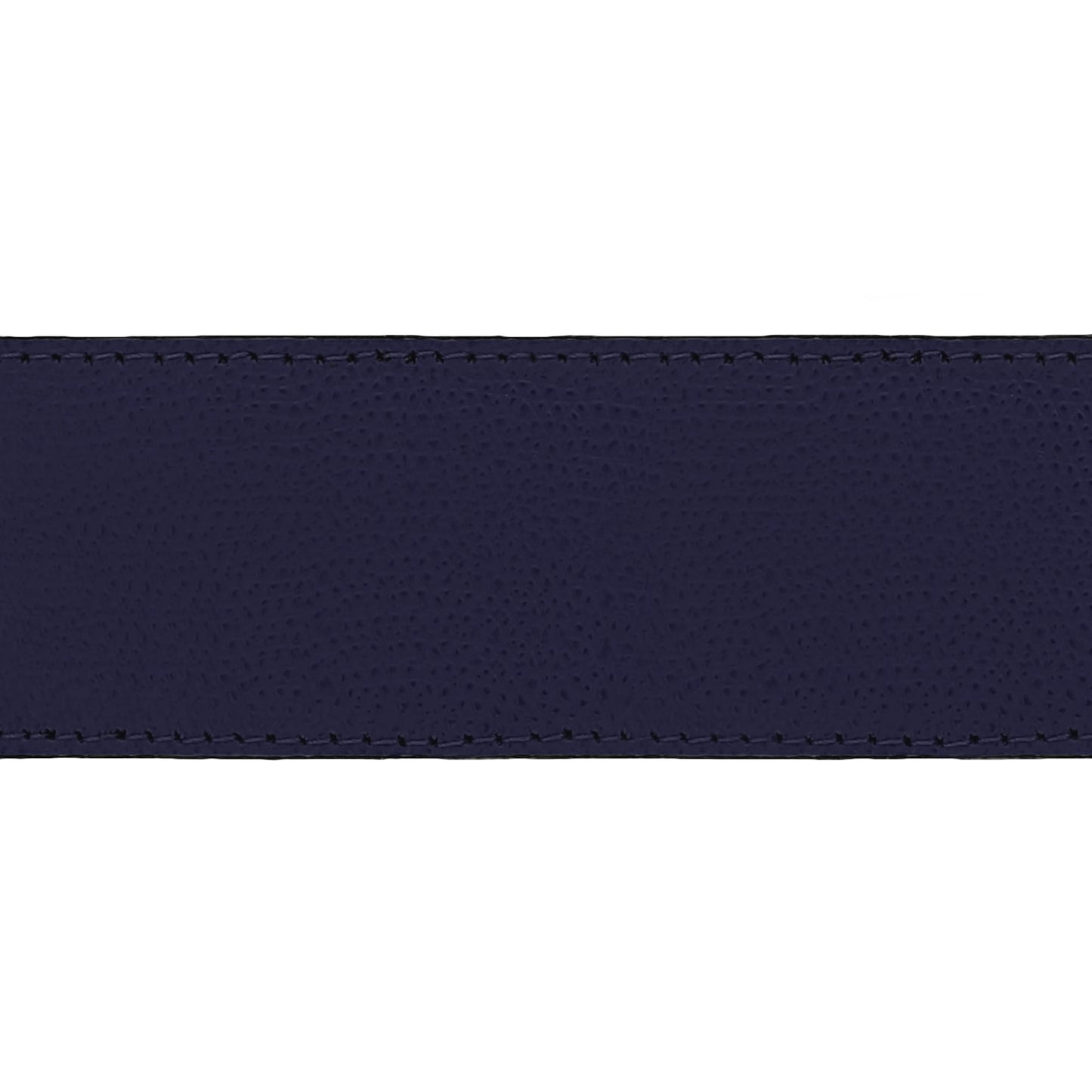 Lanière en cuir grainé bleu marine 40 mm