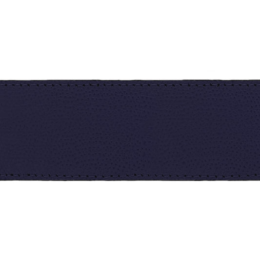 Lanière en cuir grainé bleu marine 40 mm