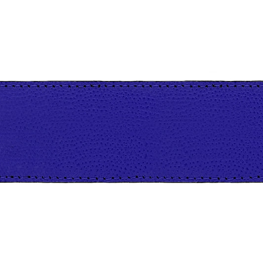 Lanière en cuir grainé bleu roi 40 mm