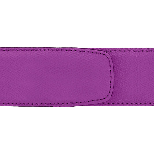 Ceinture 40 mm cuir grainé framboise boucle Roma or