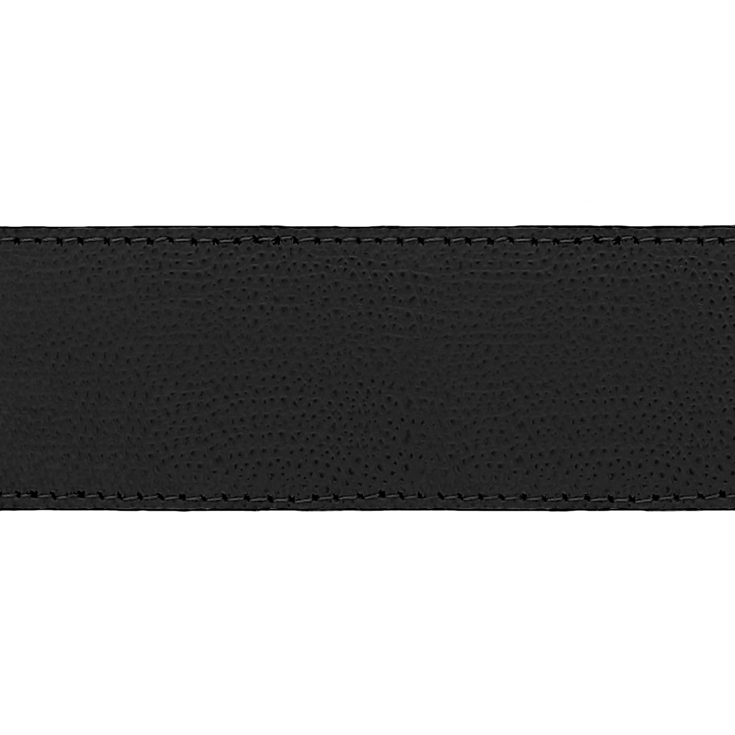 Lanière en cuir grainé noir 40 mm