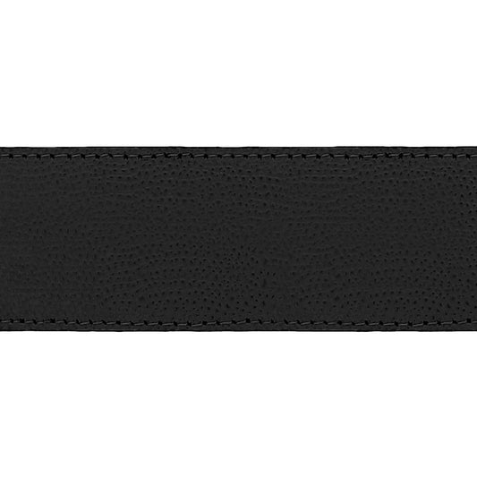 Lanière en cuir grainé noir 40 mm