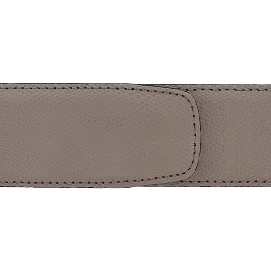 Ceinture 40 mm cuir grainé taupe boucle Roma or
