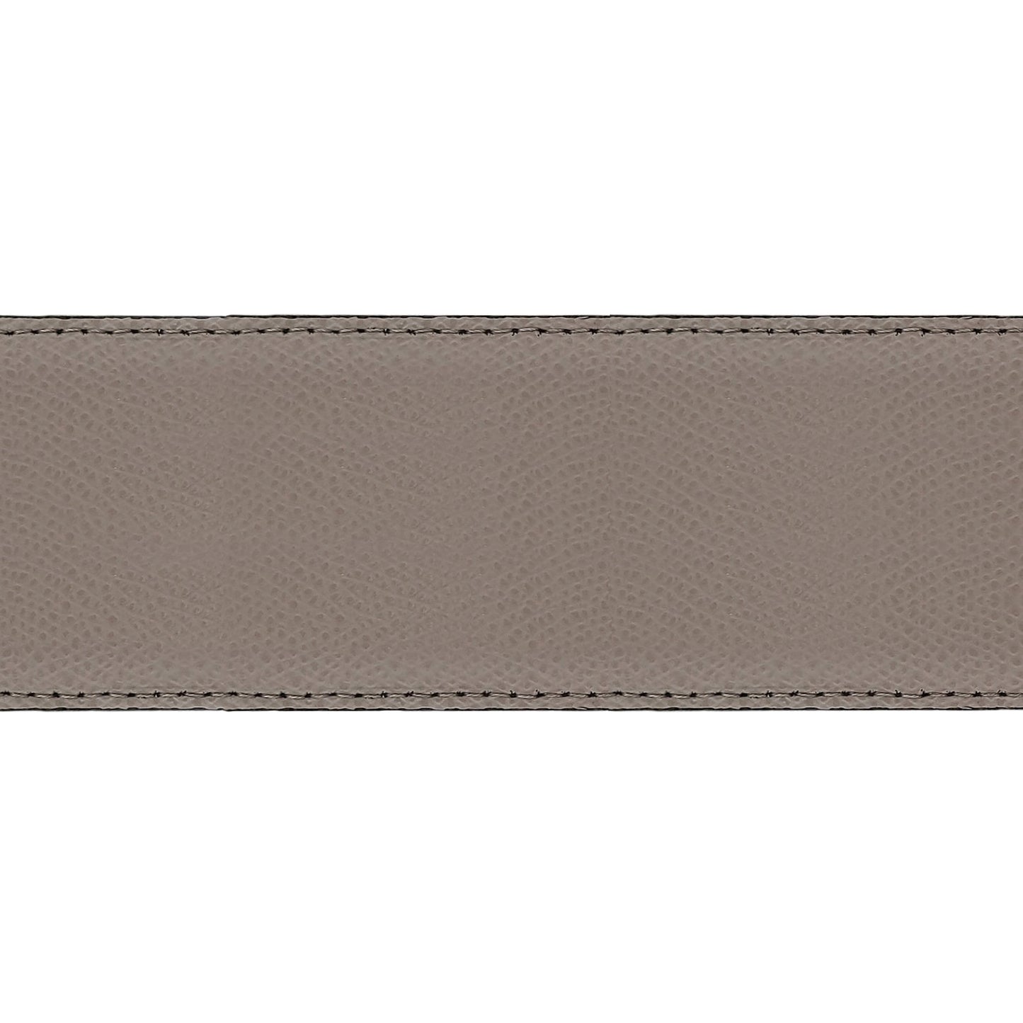Lanière en cuir grainé taupe 40 mm