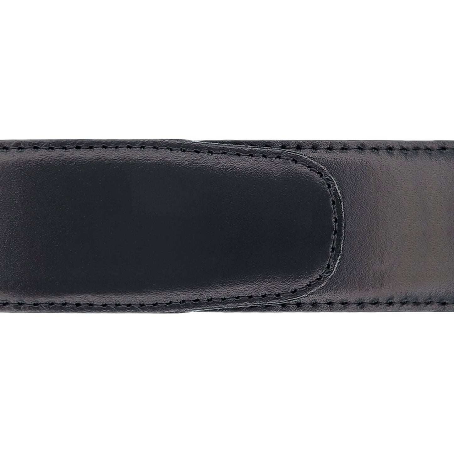 Ceinture 40 mm cuir lisse noir boucle Portofino or