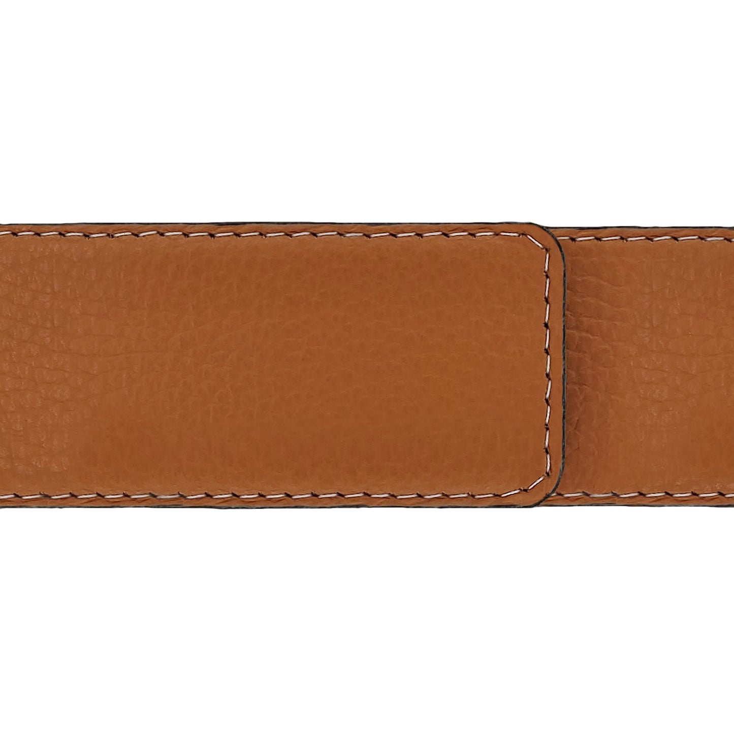 Lanière en cuir souple cognac 40 mm