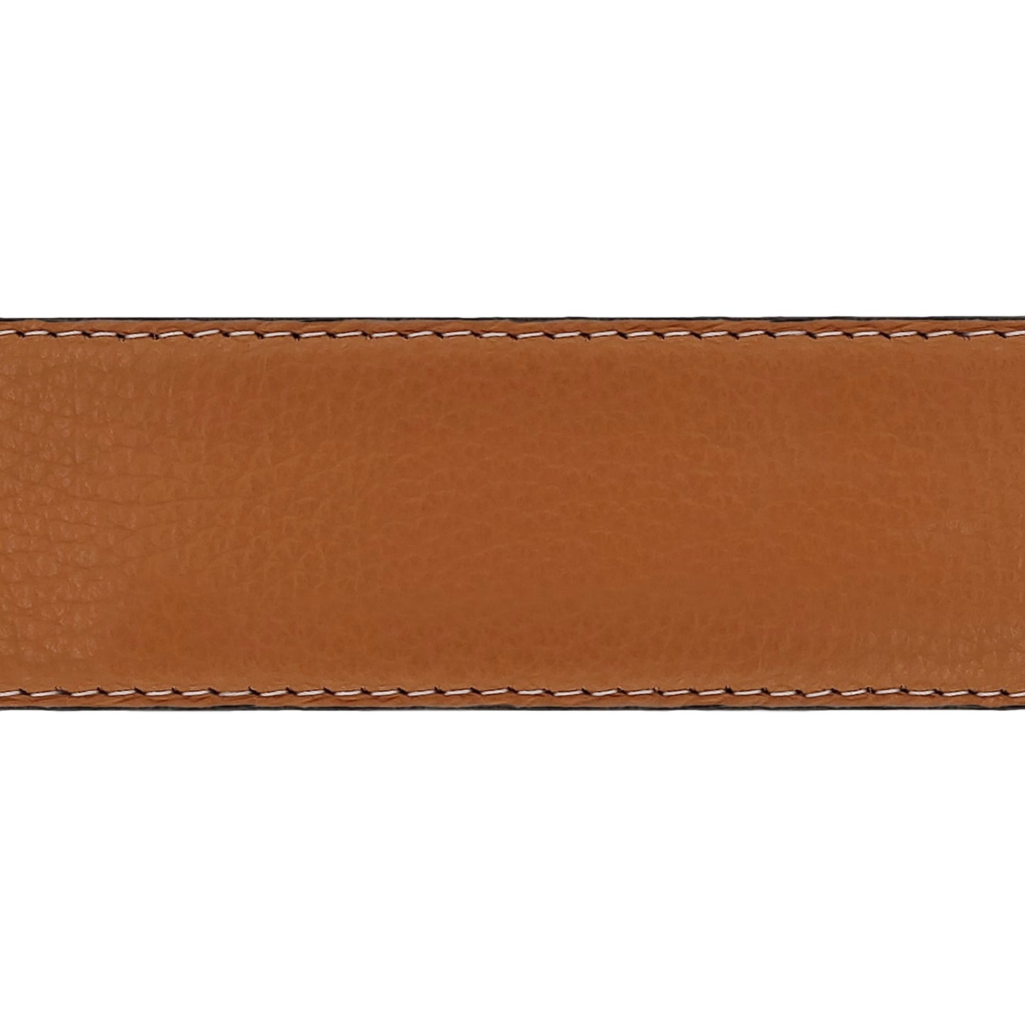 Lanière en cuir souple cognac 40 mm
