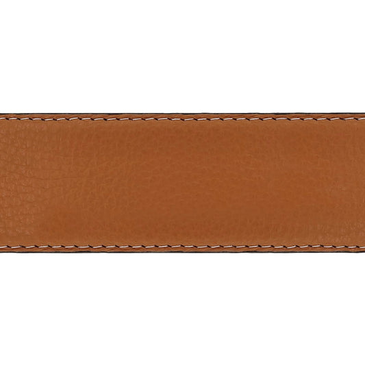 Lanière en cuir souple cognac 40 mm