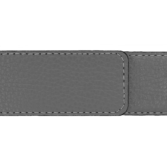 Ceinture 40 mm cuir souple gris boucle Roma or