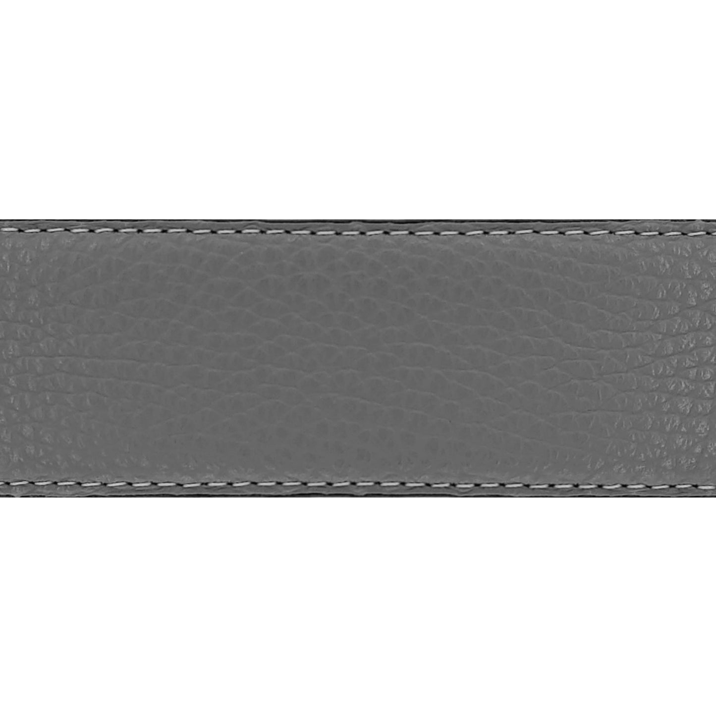 Lanière en cuir souple gris 40 mm