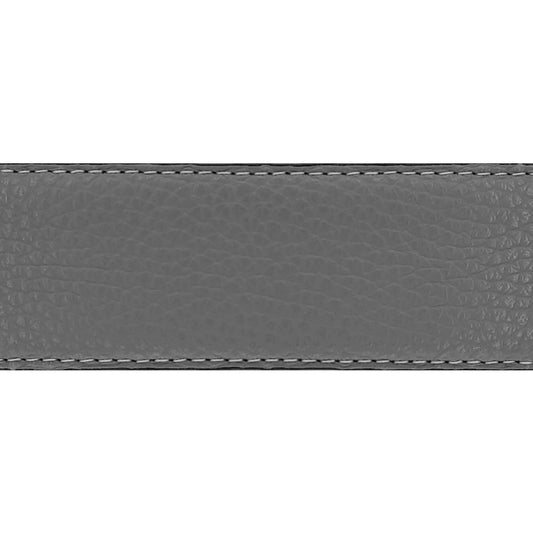 Lanière en cuir souple gris 40 mm