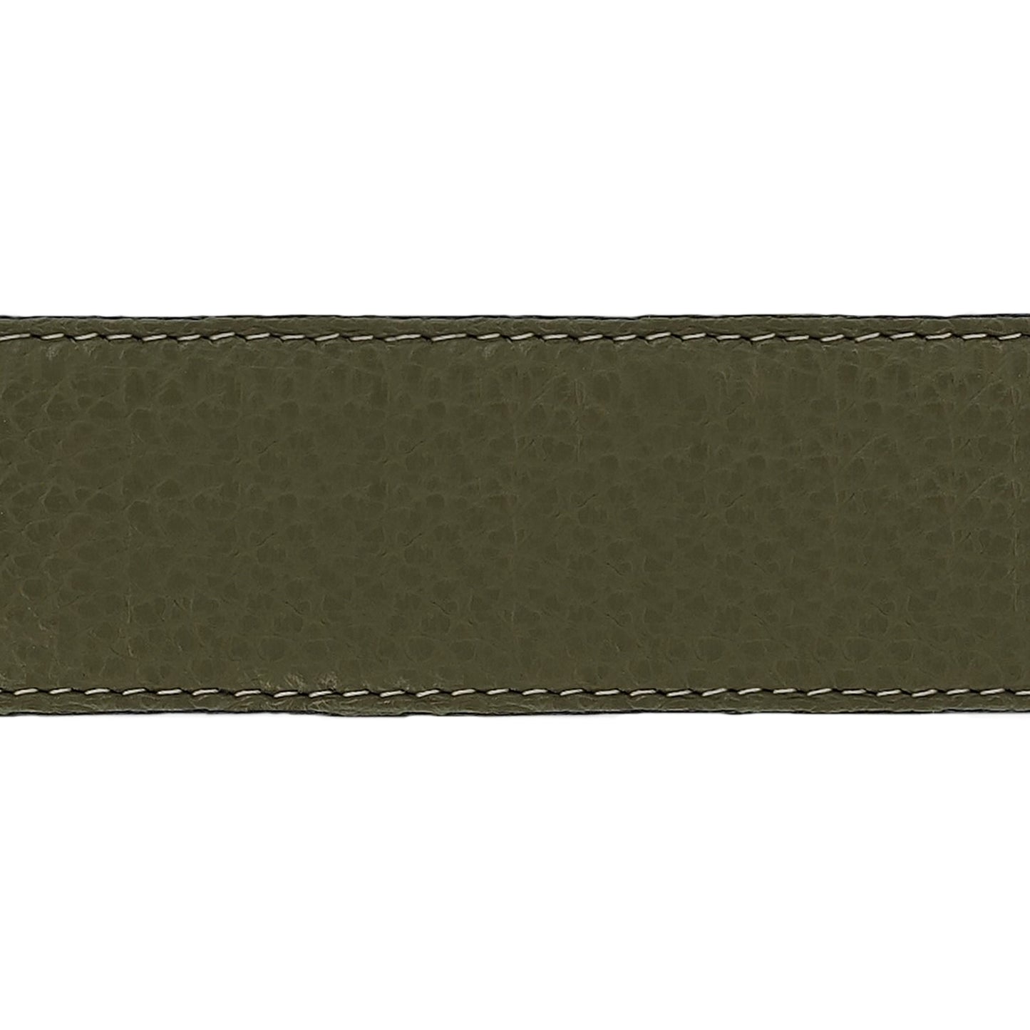 Lanière en cuir souple kaki 40 mm