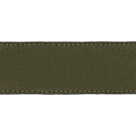 Lanière en cuir souple kaki 40 mm