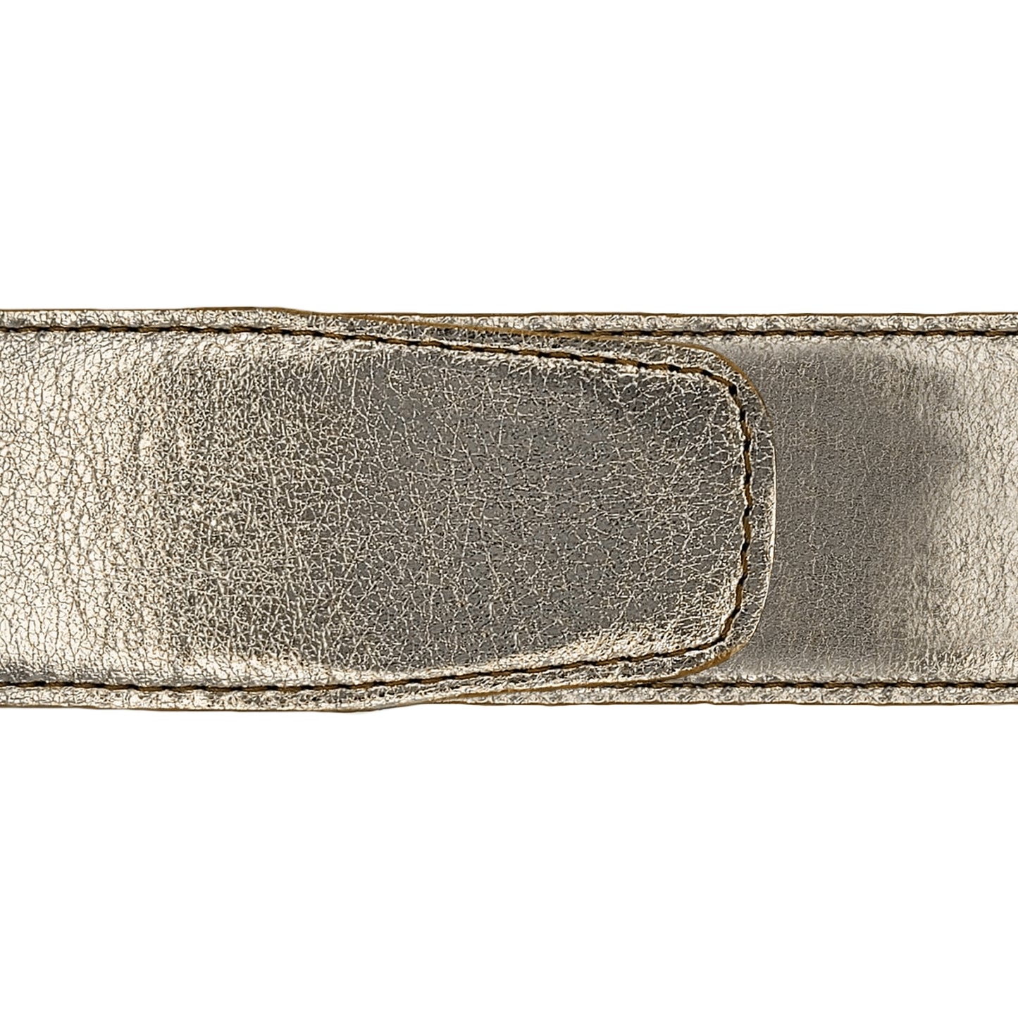 Ceinture 40 mm cuir souple or boucle Milano or