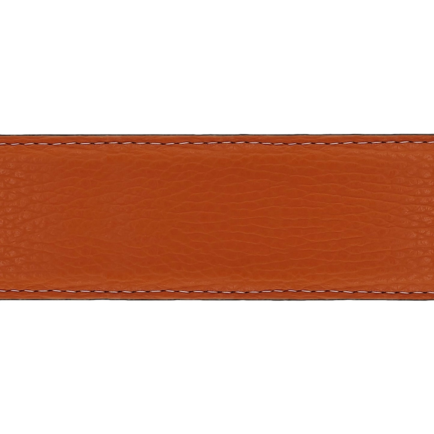 Lanière en cuir souple orange 40 mm