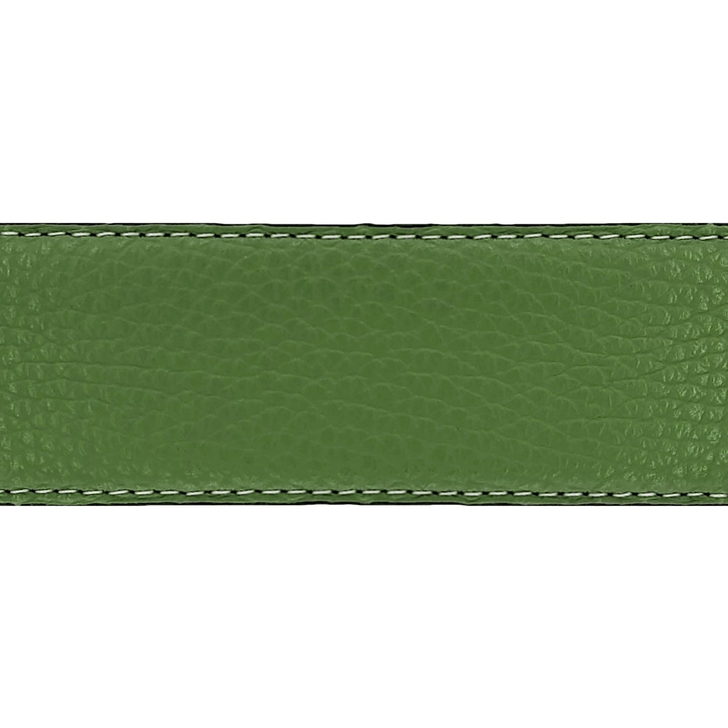 Lanière en cuir souple vert olive 40 mm