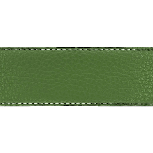 Lanière en cuir souple vert olive 40 mm