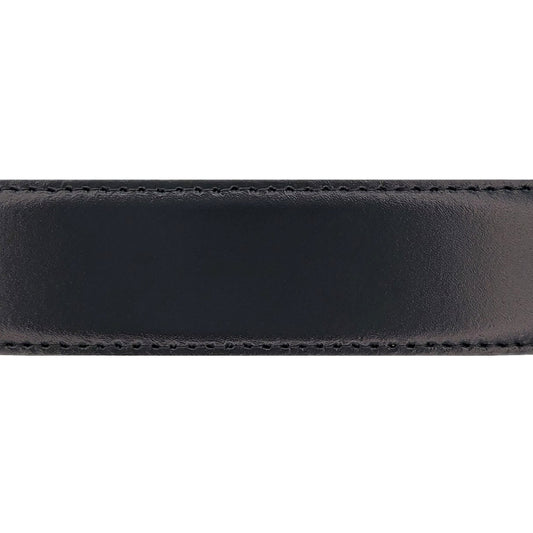 Lanière en cuir lisse noir 35 mm