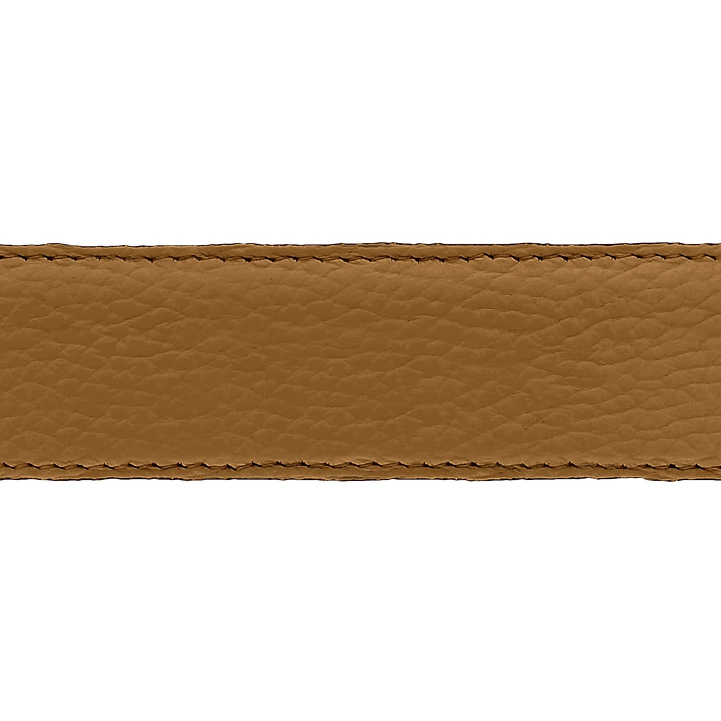 Lanière en cuir souple cognac 35 mm