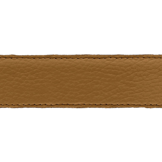 Lanière en cuir souple cognac 35 mm