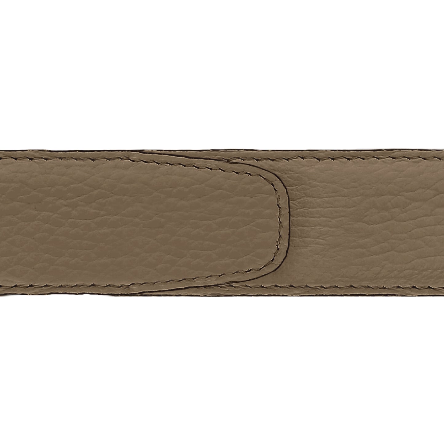Ceinture 35 mm cuir souple taupe boucle Paris argent