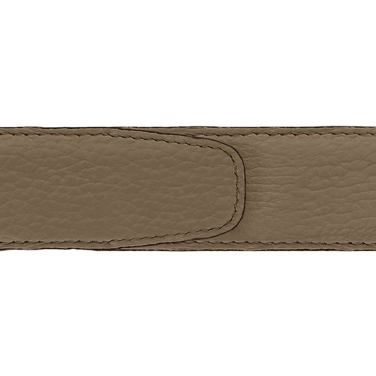 Ceinture 35 mm cuir souple taupe boucle Paris or