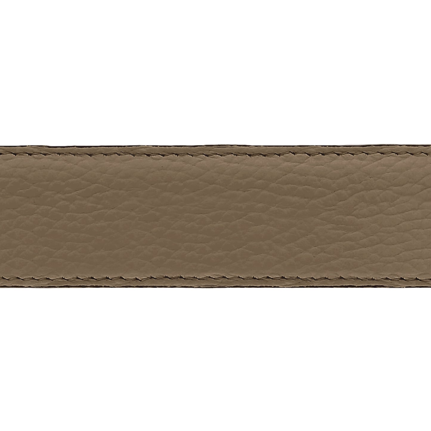 Lanière en cuir souple taupe 35 mm