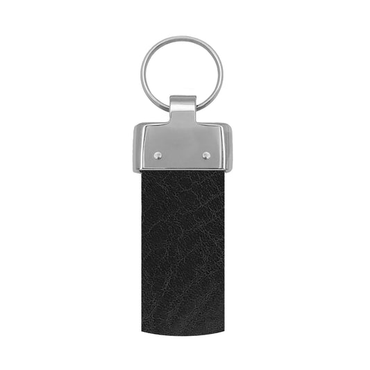 Porte clés 30 mm cuir ceinturon noir