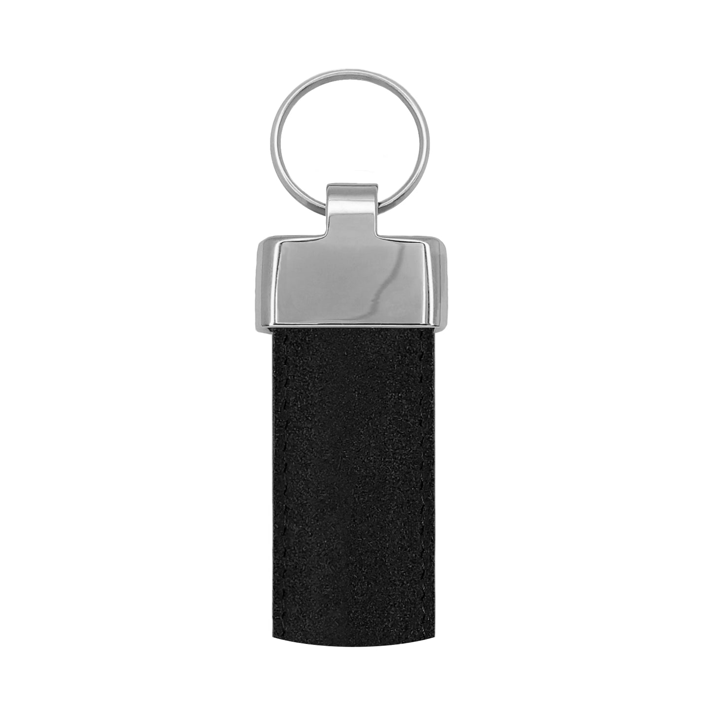 Porte clés 30 mm cuir retourné noir
