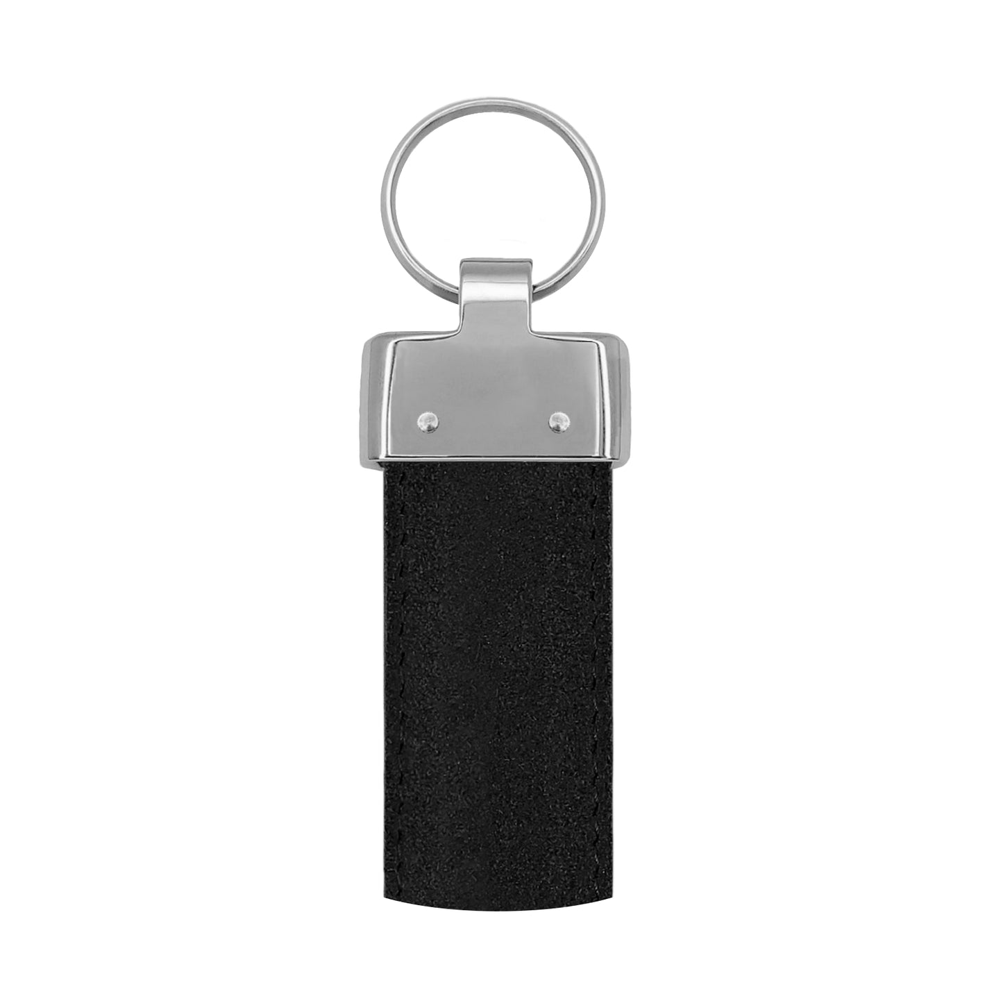 Porte clés 30 mm cuir retourné noir