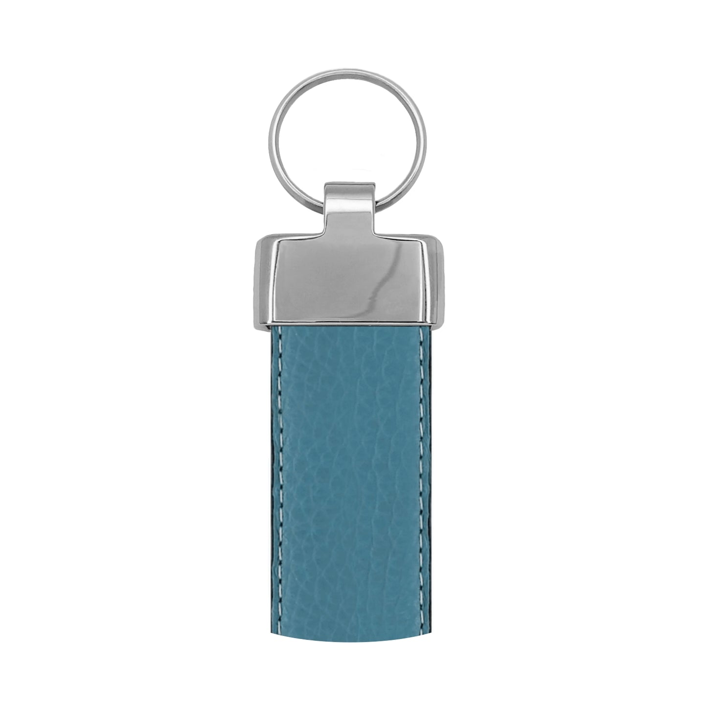 Porte clés 30 mm cuir souple bleu ciel