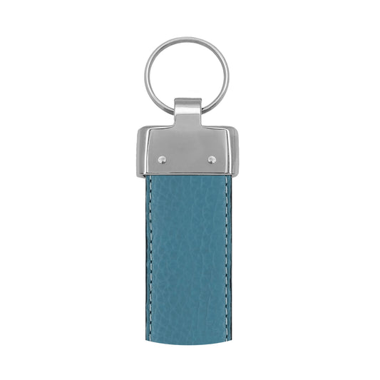 Porte clés 30 mm cuir souple bleu ciel