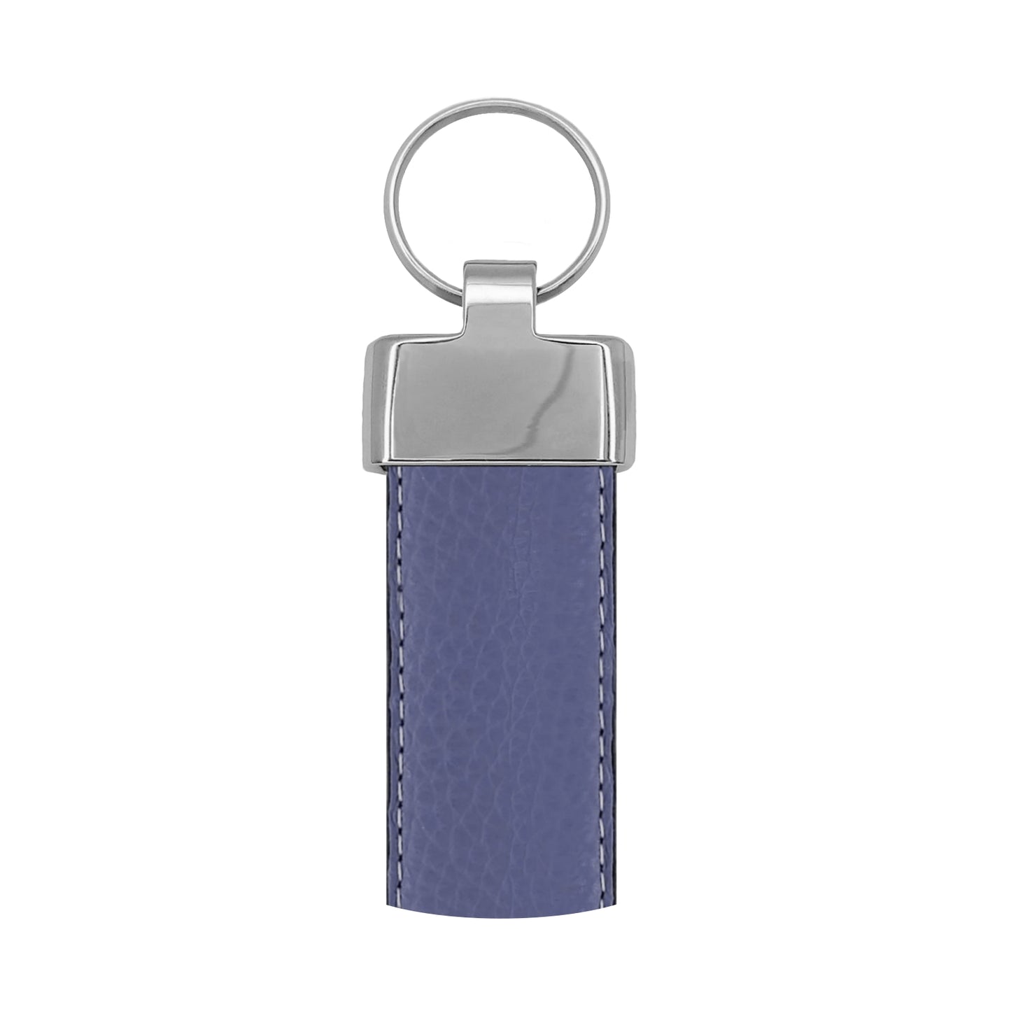 Porte clés 30 mm cuir souple bleu lavande